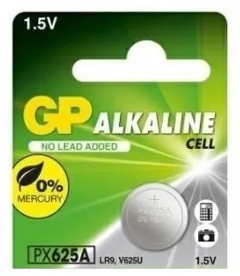 Image de Pile alcaline GP LR9 625A, 1,5V, pour glucomètres et télécommandes, 5 pièces sous blister, prix pour 1 pièce.