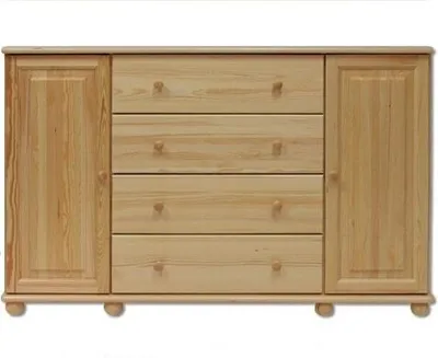 Image de Commode Buffet À Tiroirs Armoire Bois Véritable Nouveau JVmoebel