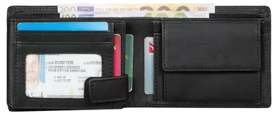 Produktbild von Benthill Herren Geldbörse aus Echt-Leder - Geldbeutel mit RFID-Schutz - Großes Portemonnaie für Herren - Vintage Leder