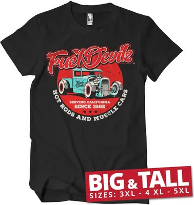 Produktbild von Fuel Devils - Serving California Big & Tall T-Shirt - 4XL - Black