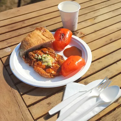 Produktbild von Grillteller aus Zuckerrohr - Plastikfrei und umweltfreundlich - 100 Stück (4 x 25)