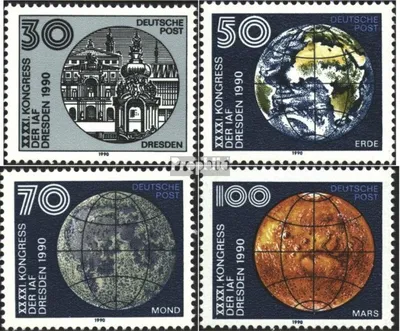 Produktbild von Briefmarken DDR 1990 Mi 3360-3363 (kompl.Ausg.) postfrisch Kongreß der IAF