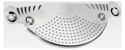 Produktbild von Abgießhilfe aus Edelstahl – Abtropfsieb für Töpfe bis 26 cm Ø – praktischer Topfdeckel zum Abgießen von Nudeln, Kartoffeln, Gemüse – rostfrei und spülmaschinengeeignet