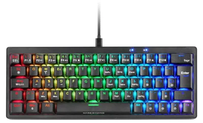 Productafbeelding van Ultra-Compact Mechanisch 60% Toetsenbord met RGB Chroma Verlichting, Hot-Swap Switches, Antighosting, Zwart