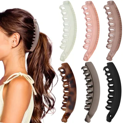 Produktbild von Bananen-Haarspangen, Vintage-Bananen-Haarspangen, Bananen-Haarnadeln für dünnes, feines und dickes Haar, Bananen-Haarspangen für Damen