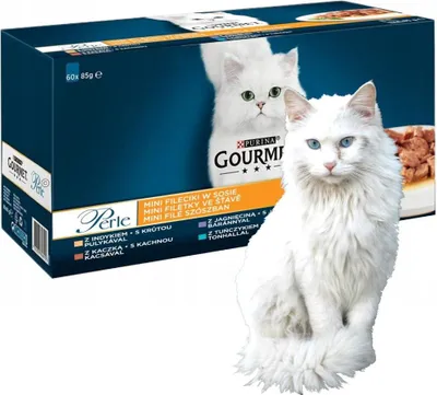 Image de Comida para gato Purina Gourmet Perle Atún Pavo Cordero Pato 12 x 85 g