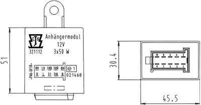 Produktbild von ERICH JAEGER 321112 Steuergerät Anhängevorrichtung