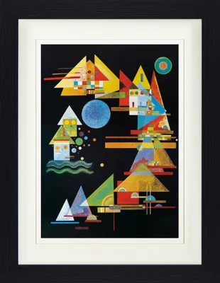 Obrázek produktu pro Wassily Kandinsky Zarámovaný obraz s elegantním paspartou | Obrazy na zeď | V rámu - Krajka v mašli, 1927 (40 x 30 cm)