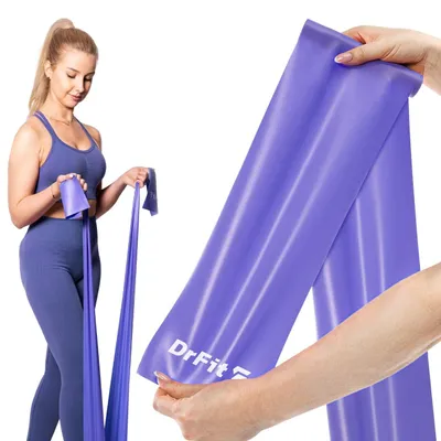 Produktbild von DrFit Rehabilitationsband Gummi Latex Widerstand 2,2 kg Lila