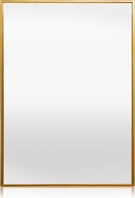 Produktbild von Elegance by Casa Chic - Goldener Wandspiegel aus Metall - 90 x 60 cm groß - Galvanisiertes Metall - Ideal für Badezimmer und Wohnzimmer - Gold