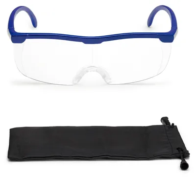 Produktbild von FALINGO Lupenbrille Vergrößerungsbrille Leselupe Lupe auf der Nase optische Vergrößerung auf 200% (Blau)