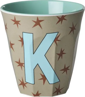 Produktbild von Rice Melamin Becher Medium Buchstaben Sterne K