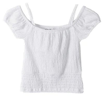 Produktbild von Minoti - T-Shirt für Mädchen, Schulterfrei MN307 (116) (Weiß)