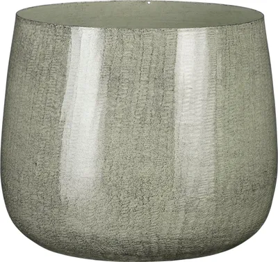 Image de Mica Decorations Benson Pot de fleurs - H22 x Ø24 cm - Métal - Gris clair