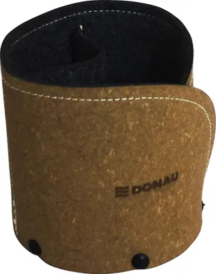 Produktbild von Donau Elektronik Stiftehalter braun Recyclingleder/Filz 2 Fächer 11.0 x