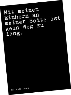 Produktbild von Mr. & Mrs. Panda Postkarte Mit meinem Einhorn an... - Schwarz - Geschenk, Postkarten, kunstkarte, bildkarte, Einhörner, Sprüche, Unicorn, Grußkarte, Spruch witzig