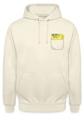 Produktbild von Spreadshirt SpongeBob Schwammkopf Brustmotiv Fanartikel Uni Hoodie, S, Vanille-Milchshake