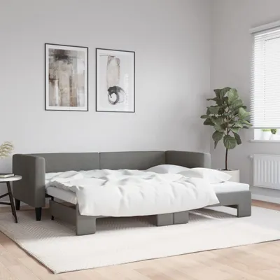 Obrázok produktu pre vidaXL Rozkladacia posteľ Dark Grey 80x200 cm Látka