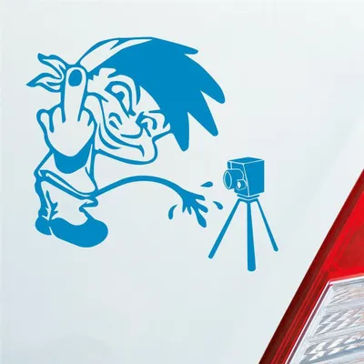 Produktbild von Auto Aufkleber Männeken Piss  Tuning Radar 10x10 cm Hellblau Sticker Heckscheibenaufkleber