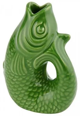 Produktbild von Gift Company Karaffe Vase Fisch Monsieur Carafon Green Bay (12,5cm)