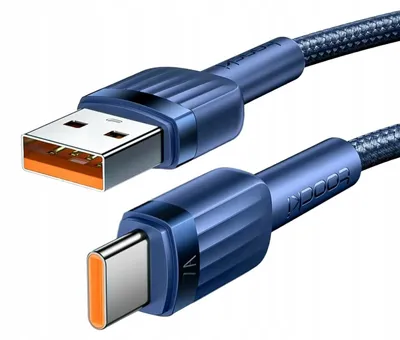 Produktbild von Toocki 7A Schnellladekabel USB-A auf USB-C, 2m, 100W