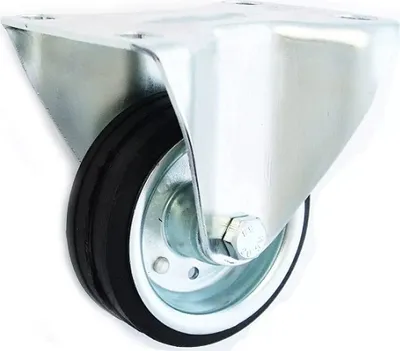 Obrázok produktu pre Kovovo-gumové kolesá Rezervné koleso Gumové 125 mm / 80 kg V nenaklápacích skriniach Plné gumové pneumatiky Oceľové ráfiky Prepravné kolieska (23)