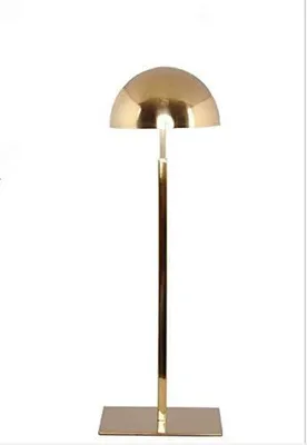 Imagen del producto de Soporte ajustable para gorras y sombreros, de 26 a 45 cm, acero inoxidable, color dorado