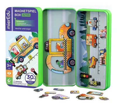 Image de MIEREDU MierEdu - Boîte de puzzle magnétique - Véhicules