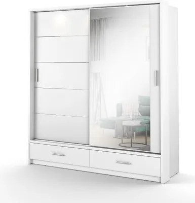 Image de MINIO go for it, armoire, armoire à portes coulissantes, "ARTI 5", blanc couleur