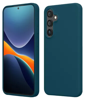 Produktbild von kwmobile Handyhülle für Samsung Galaxy S25 Hülle - Case Silikon - Kabelloses Laden - Schutzhülle Cover in Petrol matt