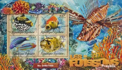 Produktbild von Briefmarken Togo 2016 Mi 7384-7387 Kleinbogen (kompl. Ausgabe) postfrisch Fisch