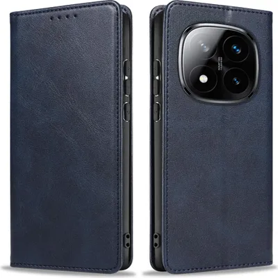 Produktbild von Handyhülle für Xiaomi Redmi Note 14 Pro+ 5G Kunstleder Flip Cover Hülle Handytasche Case Kartenfach Farbe: Blau
