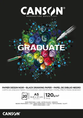 Produktbild von Canson Graduate - C400110385 Zeichenpapier - Zeichenblock, DIN A5, 20 Blatt, 120