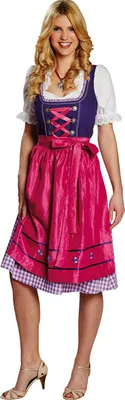 Produktbild von Dirndl lila pink Trachtenkleid Karneval Fasching Kostüm 36