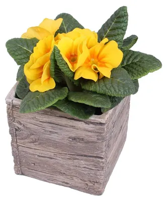 Produktbild von 08 Pflanztopf Holzoptik Größe S quadratisch