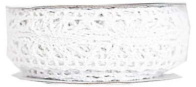 Produktbild von Pogotowie Florystyczno-Ślubne WKOR30 Spitzenband Baumwolle 3cm Weiß