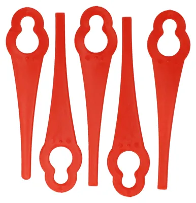Produktbild von vhbw 5x Ersatz-Messer kompatibel mit MacAllister Rasentrimmer - Ersatzklinge Rot, Nylon / Kunststoff
