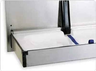Wandwickeltisch aus Nirosta-Stahl Vertikal - Aufputz  100-SSV-SM