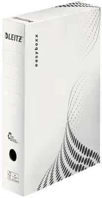 Immagine prodotto di Leitz 6131-00-00 6131 Scatola archivio easyboxx - A4, 80 mm, cartone ondulato (RC), bianco