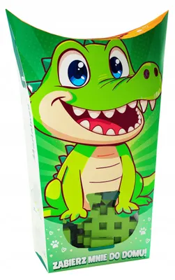 Zdjęcie produktu dla Klocki wafle mini PocketPets Krokodyl 06910