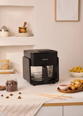 Produktbild von AIR FRYER STUDIO CRYSTAL - 4,2L Glas-Heißluftfritteuse mit optionalem Dampfgarer