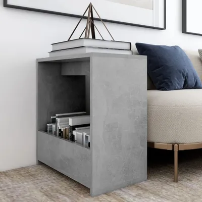 Produktbild von vidaXL Odkládací stolek Concrete Grey 50x26x50 cm Dřevěný materiál