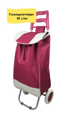 Produktbild von Einkaufstrolley klappbar 38L – leicht & stabil – wetterfest - Rot