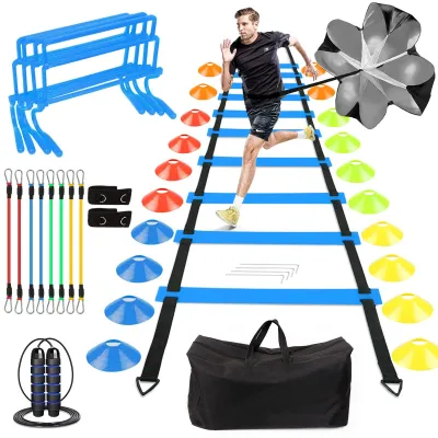 Produktbild von Omgoods – Fußball-Trainingszubehör-Set mit Leiter und Hindernissen