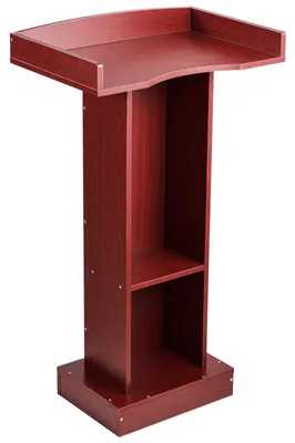 Produktbild von VEVOR Podiumständer, 1265 mm Acryl-Rednerpult, tragbarer Laptop-Tisch mit großer Lesefläche und Ablage, Buchstütze, freistehend, für Klassenzimmer, Hochzeit, Konferenz, Vortrag und Konzert, Holz, Standard-c