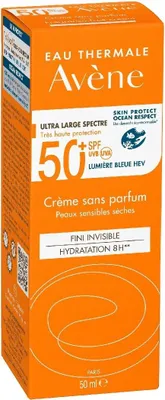 Zdjęcie produktu dla Avene, Bardzo wysoka ochrona przeciwsłoneczna Krem bez zapachu SPF 50+, 50 ml