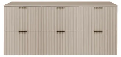 Produktbild von Badezimmerschrank, Kaschmir + schwarzer Griff, 180 x 57 x 46 cm