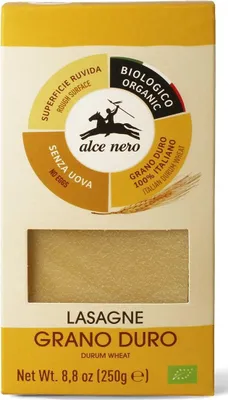 MAKARON (SEMOLINOWY) LASAGNE BIO 250 g - ALCE NERO