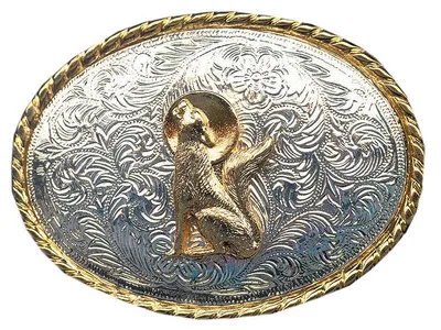 Produktbild von Gürtelschnalle Coyote Wechselgürtel Buckle Western Rodeo Concho Cowboy Gürtel