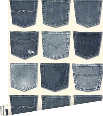 Produktbild von ESTAhome Tapete Jeanstaschen Hellblau 53 cm x 10.05 m